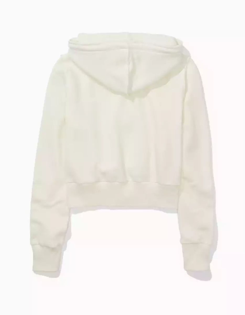 Sweat à Capuche American Eagle AE Sun Set Zip-Up Blanche Femme | OOK-53759580